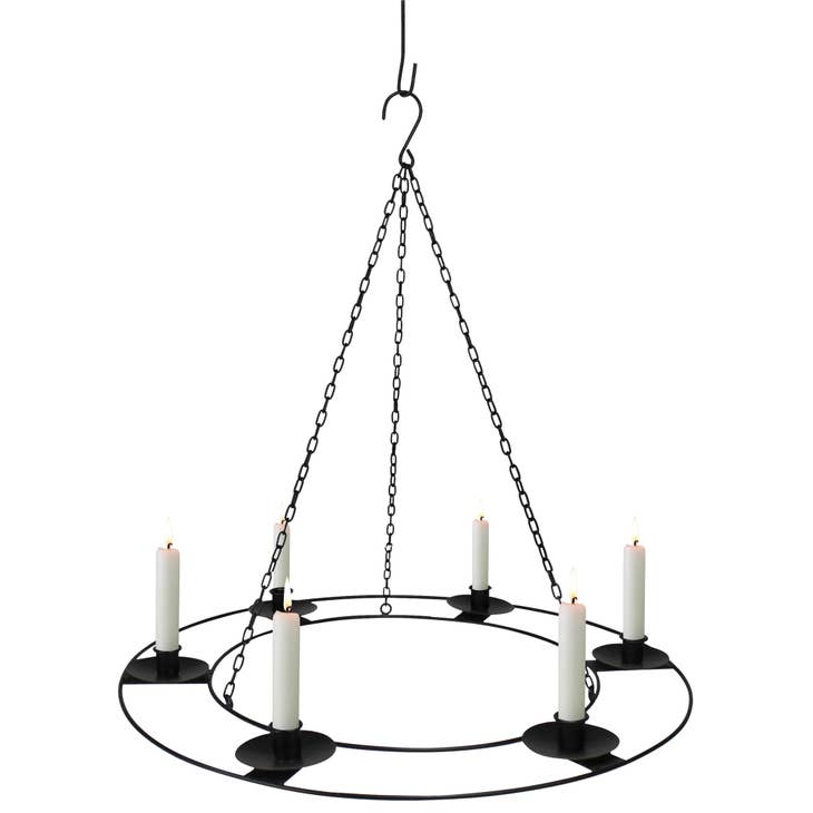 Karena Chandelier Taper Holder, Metal - Black