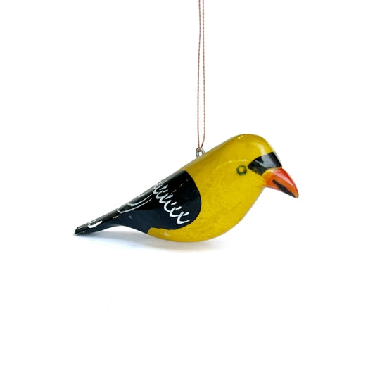 Goldfinch Wood Bird Ornament